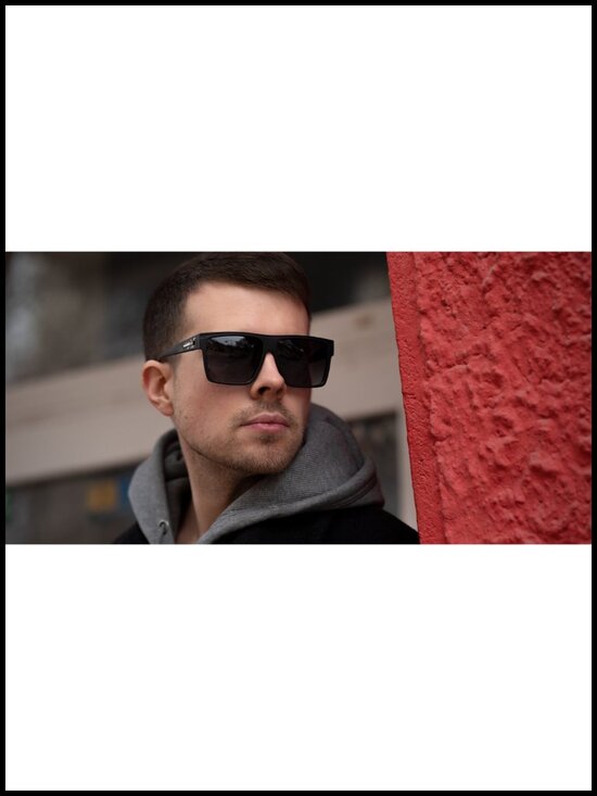 Retro Polarized Sunglasses Flat Top Square UV400 Driving Fishing Hiking main image 4